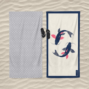 serviette plage beausoleil anti sable ying yang