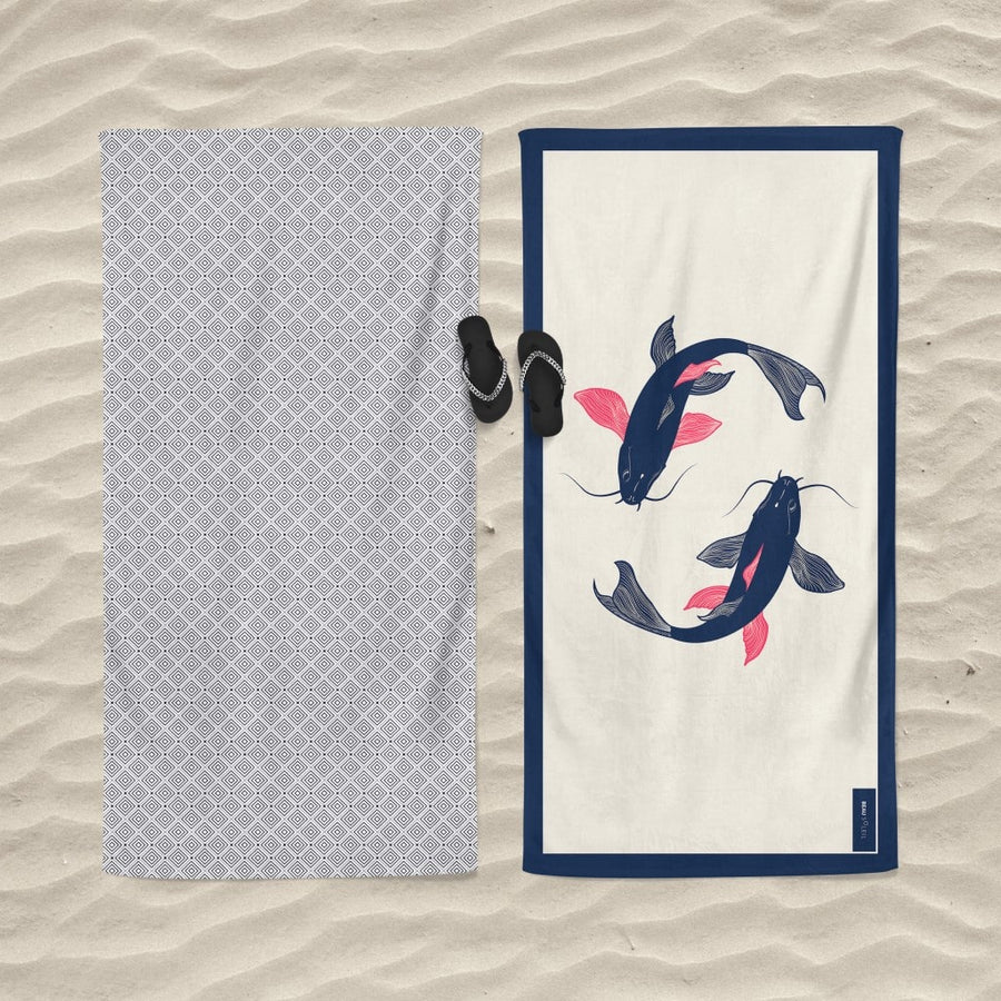 serviette plage anti sable ying yang pas cher