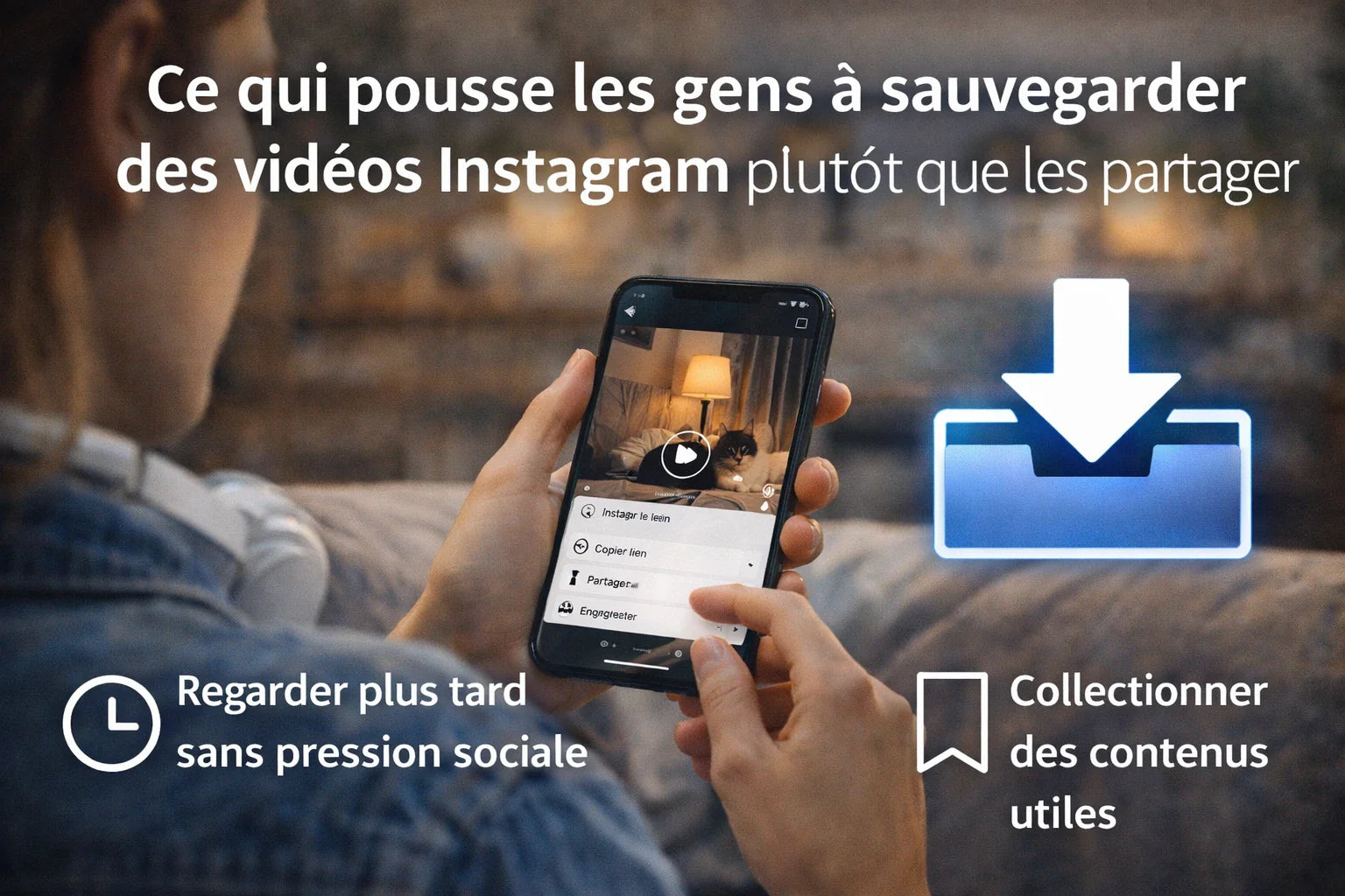 Ce qui pousse les gens à sauvegarder des vidéos Instagram plutôt que les partager