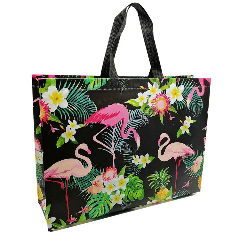 Grand sac de plage flamant rose