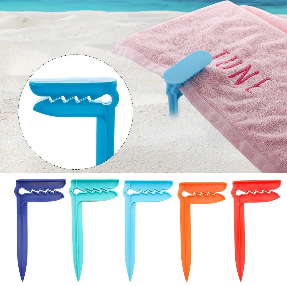 Lot De 8 Grandes Pinces à Serviette Extérieur - Pour Plage, Piscine, Bâche - Coussinets Silicone Anti-rayures - Ouverture 5.5 Cm - 2