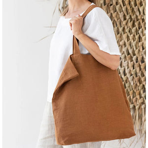 Sac de plage en lin lavé