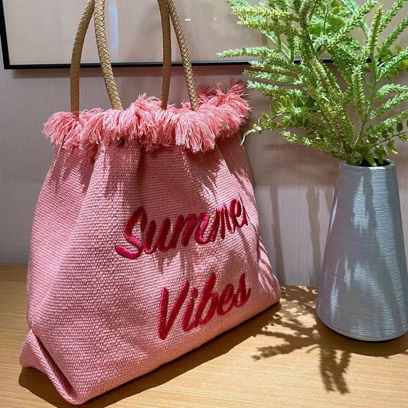 Sac de plage la vie en rose