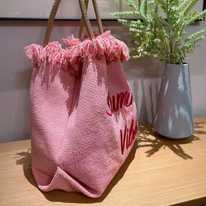 Sac de plage la vie en rose