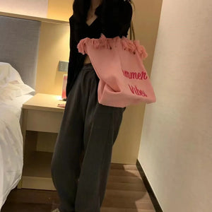 Sac de plage la vie en rose