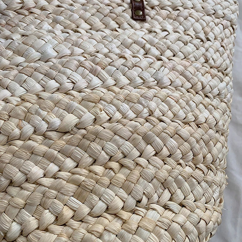Sac de plage paille avec fermeture