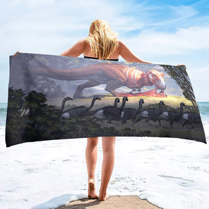 Serviette de plage dinosaure