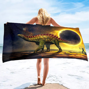 Serviette de plage dinosaure