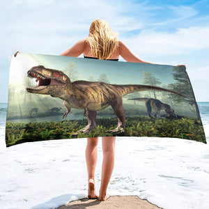 Serviette de plage dinosaure