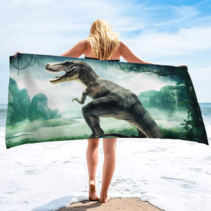 Serviette de plage dinosaure