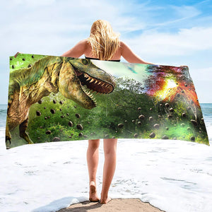Serviette de plage dinosaure