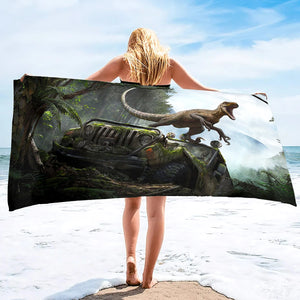 Serviette de plage dinosaure