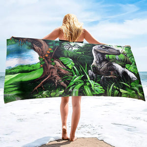 Serviette de plage dinosaure