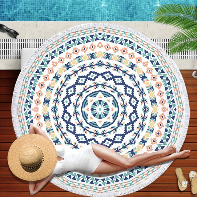 Serviette de plage ronde