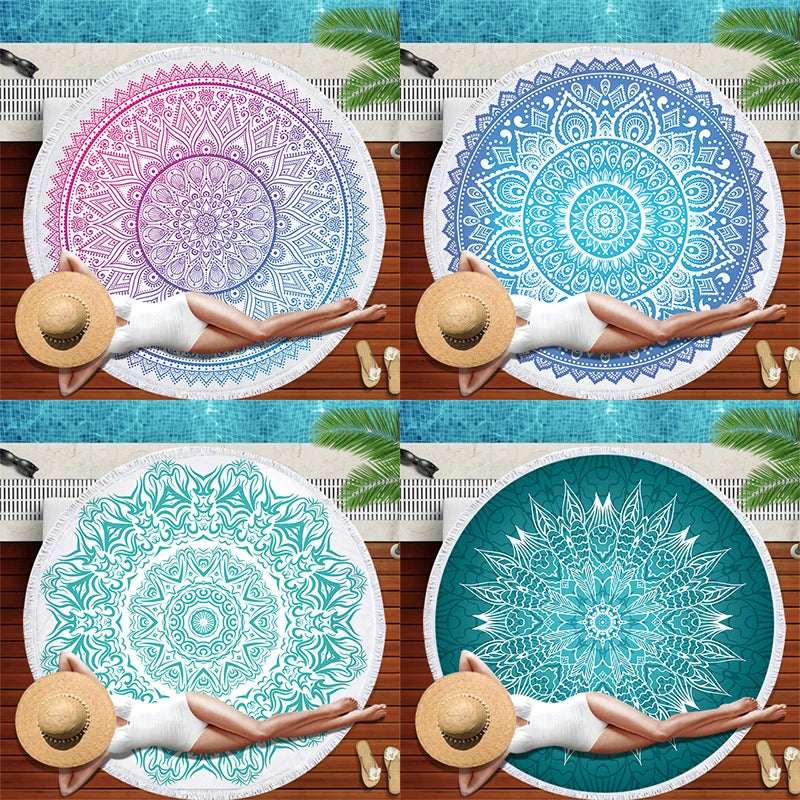 Serviette de plage ronde