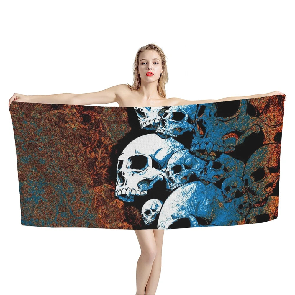 Serviette de plage tête de mort_12
