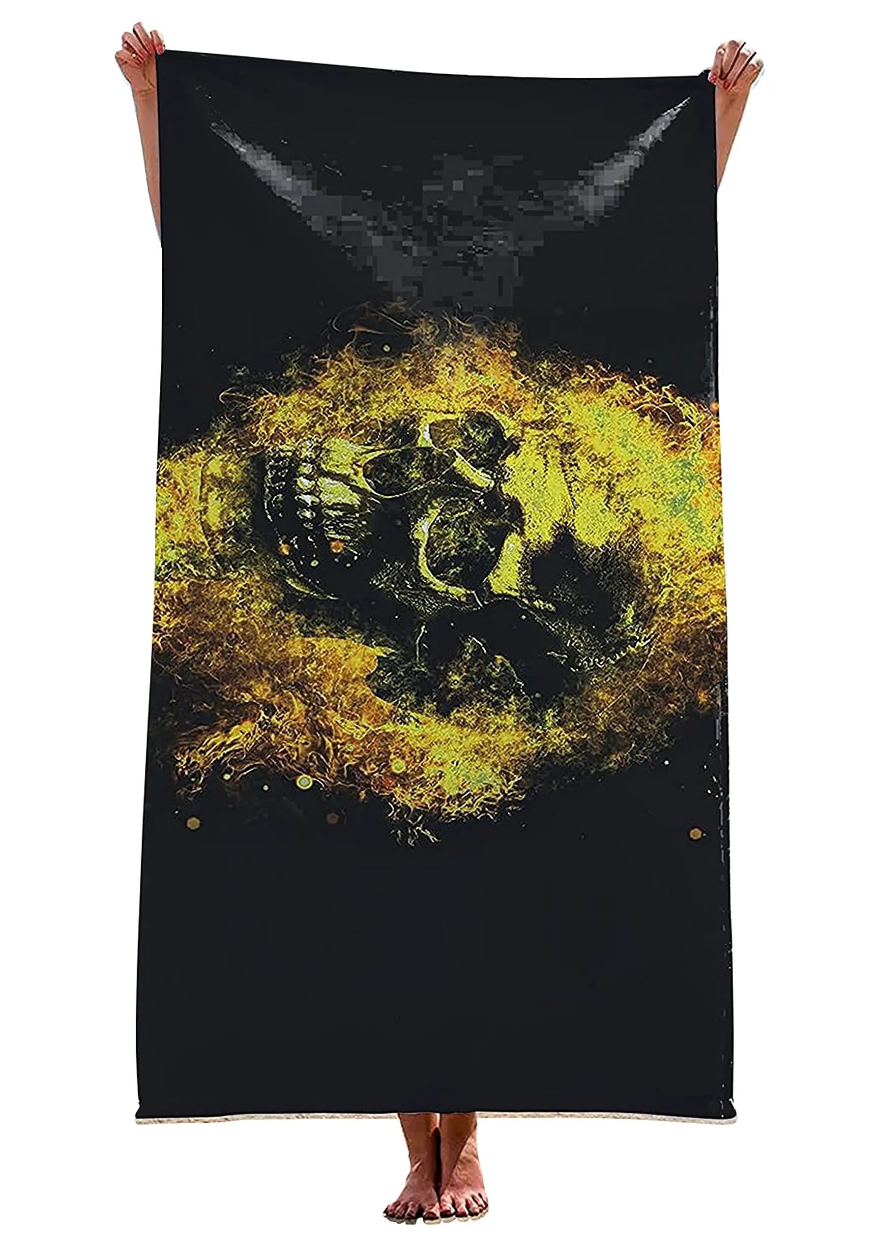 Serviette de plage tête de mort_14