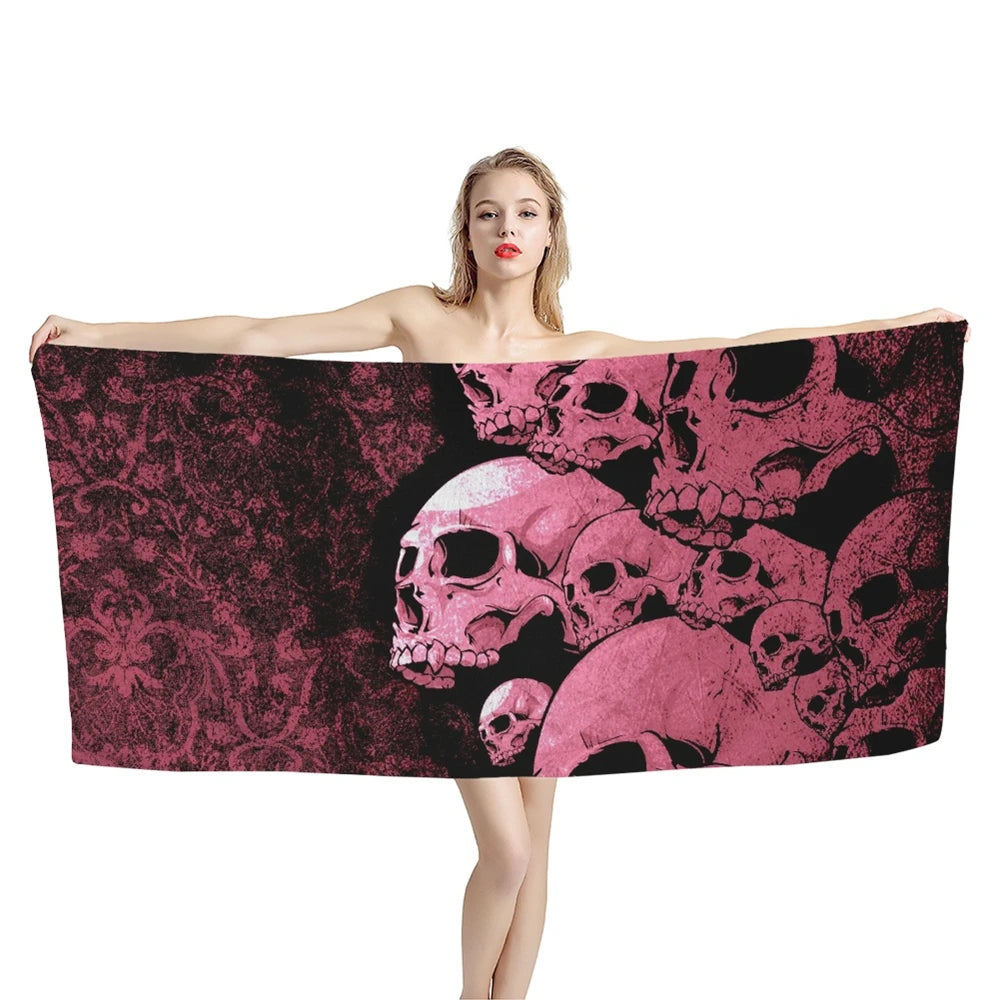 Serviette de plage tete de mort