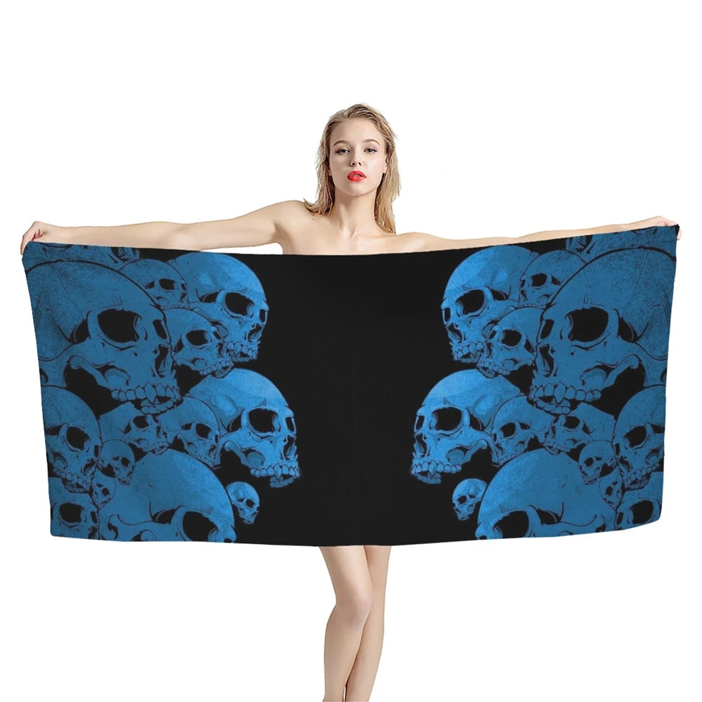 Serviette de plage tête de mort_3