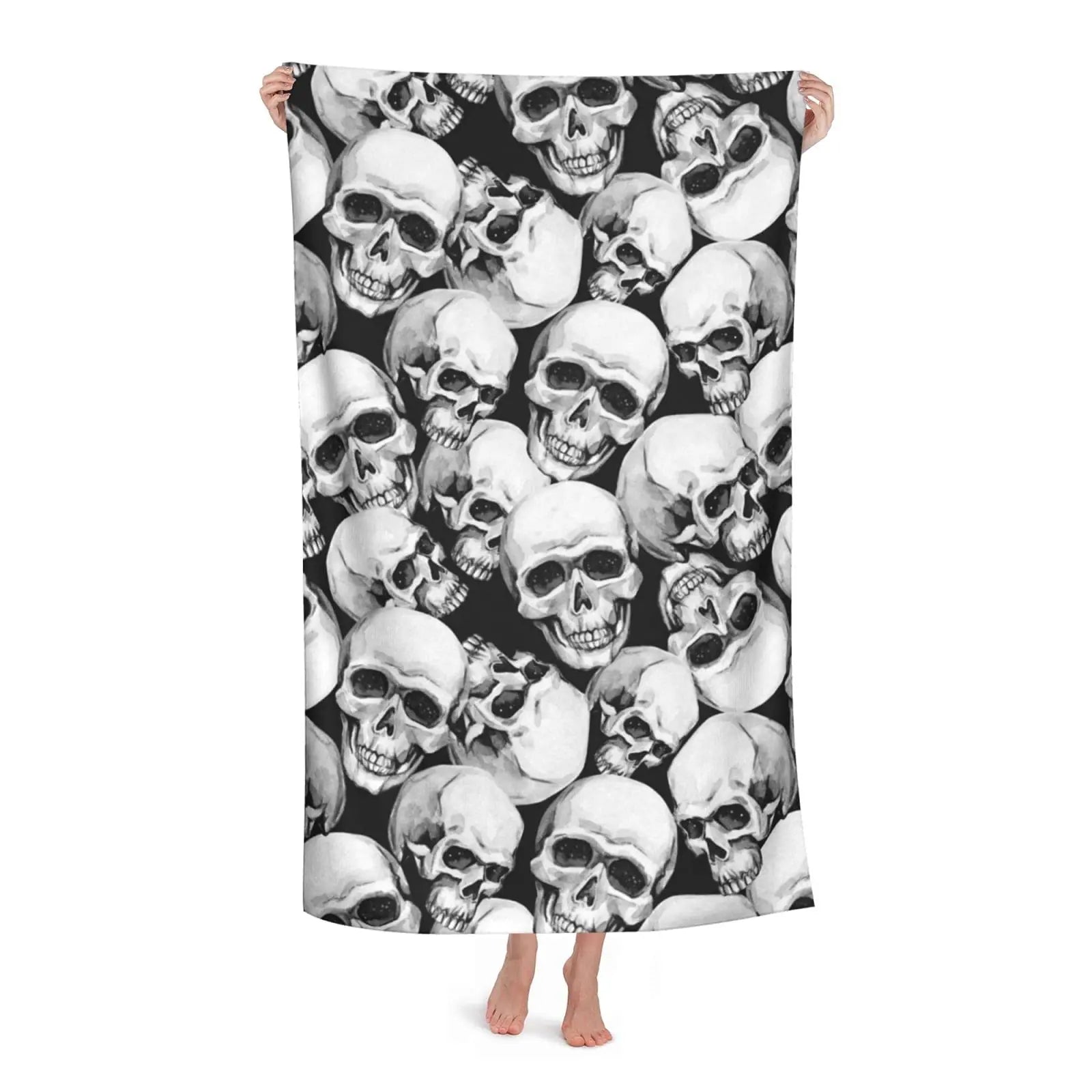 Serviette de plage tête de mort_9