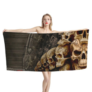 Serviette de plage tete de mort