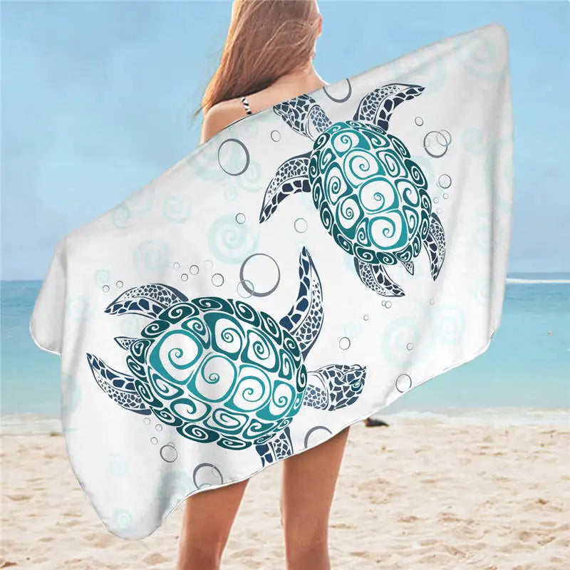 Serviette de plage tortue