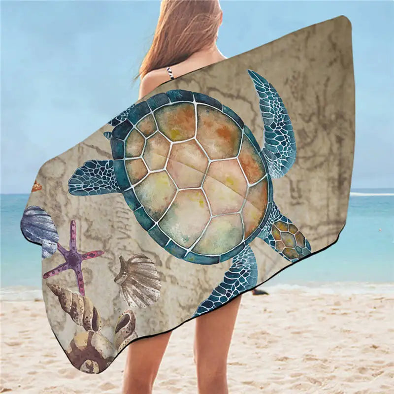 Serviette de Plage Tortue Multicolore | Tortue Paradise Serviette de Plage Tortue Multicolore | Tortue Paradise