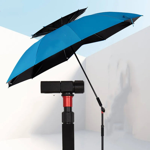 Parasol De Plage AQUASTIC OMBRELO - 160x190 Cm - Coupe-vent, Stable, Léger - Bleu Marine