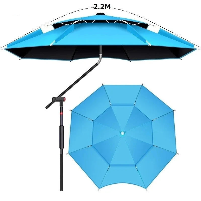 parasol plage conçu pour resister au vent et filtrer les uv