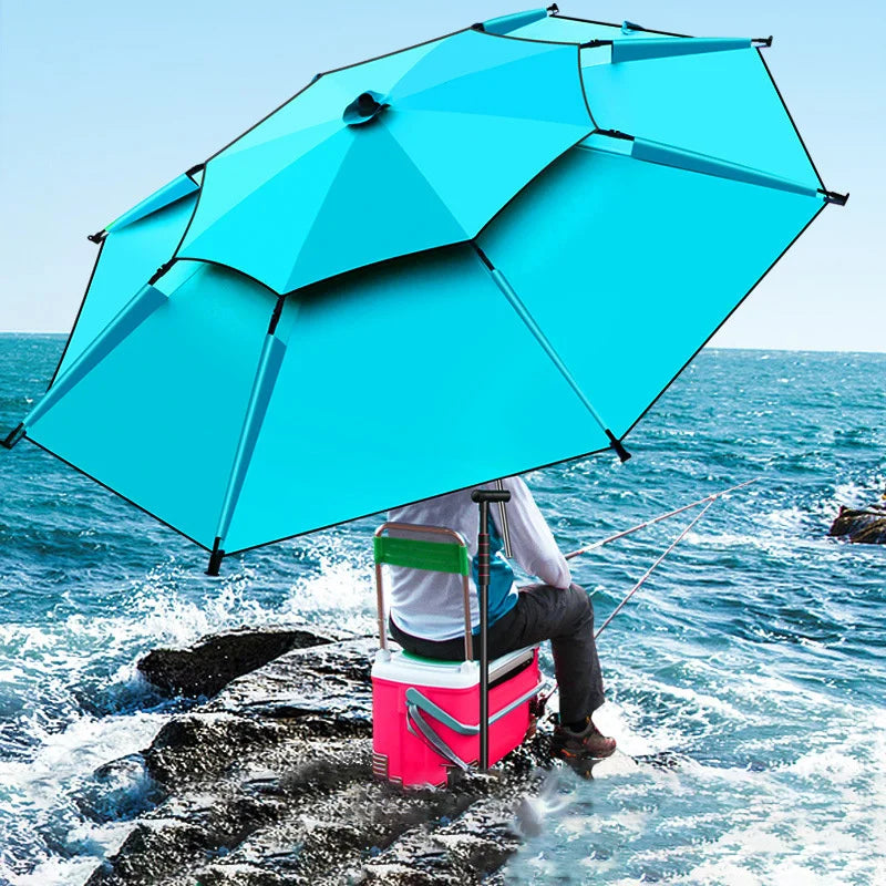 parasol tente Parasol-tente plage - Protection solaire et anti-vent