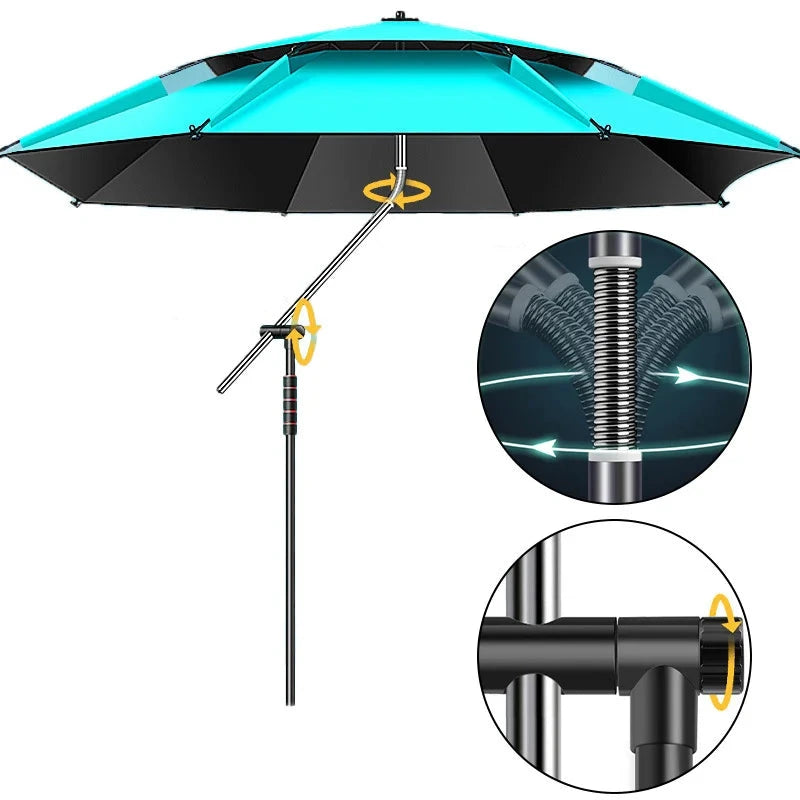 parasol tente Parasol-tente plage - Protection solaire et anti-vent